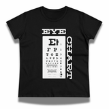 Vintage-Sealed The Hottest Rawest Sneakers & Apparel Clothing Store Around Online. EYE CHART Women's Graphic T-Shirt | Short Sleeve Tee | Brand New Fashion [Black] US Sizes [S-2XL].