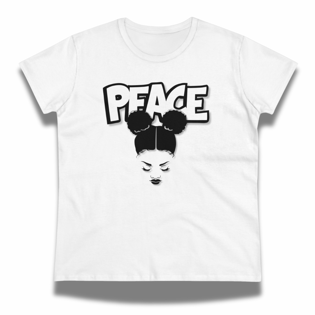Vintage-Sealed The Hottest Rawest Sneakers & Apparel Clothing Store Around Online. Women's Peace 3D Graphic T-Shirt | Cotton Fashion Tee [BLACK] US Sizes [S-2XL].