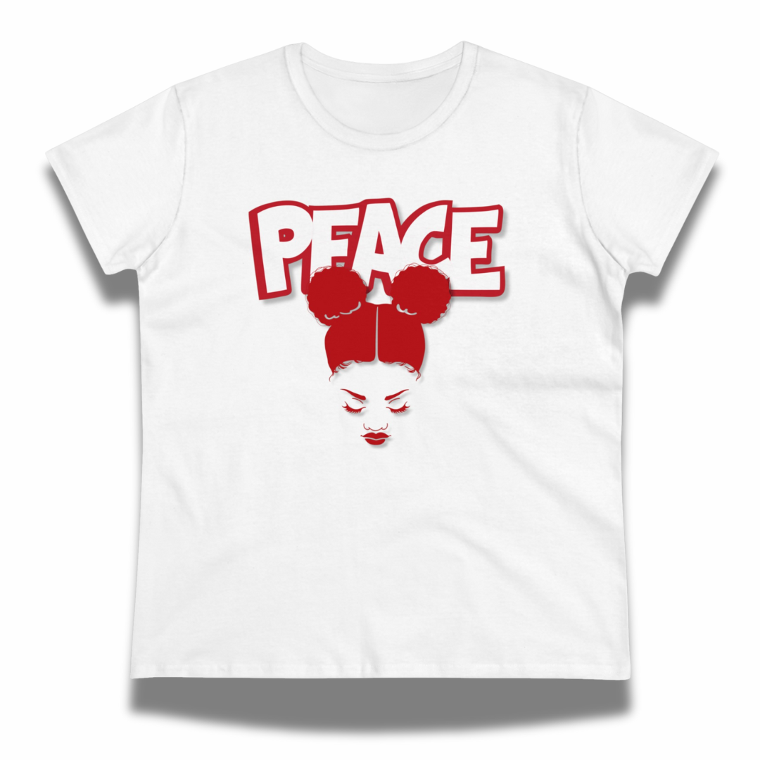 Vintage-Sealed The Hottest Rawest Sneakers & Apparel Clothing Store Around Online. Women's Peace 3D Graphic T-Shirt | Cotton Fashion Tee [RED] US Sizes [S-2XL].