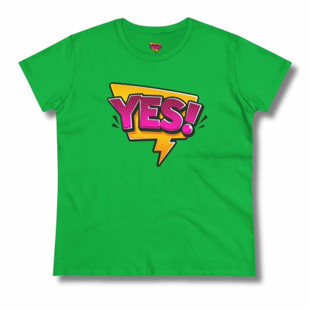 Vintage-Sealed The Hottest Rawest Sneakers & Apparel Clothing Store Around Online. YES Women’s Graphic Tee | Vintage-Inspired Cotton Streetwear T-Shirt [GREEN] US Sizes [S-2XL].