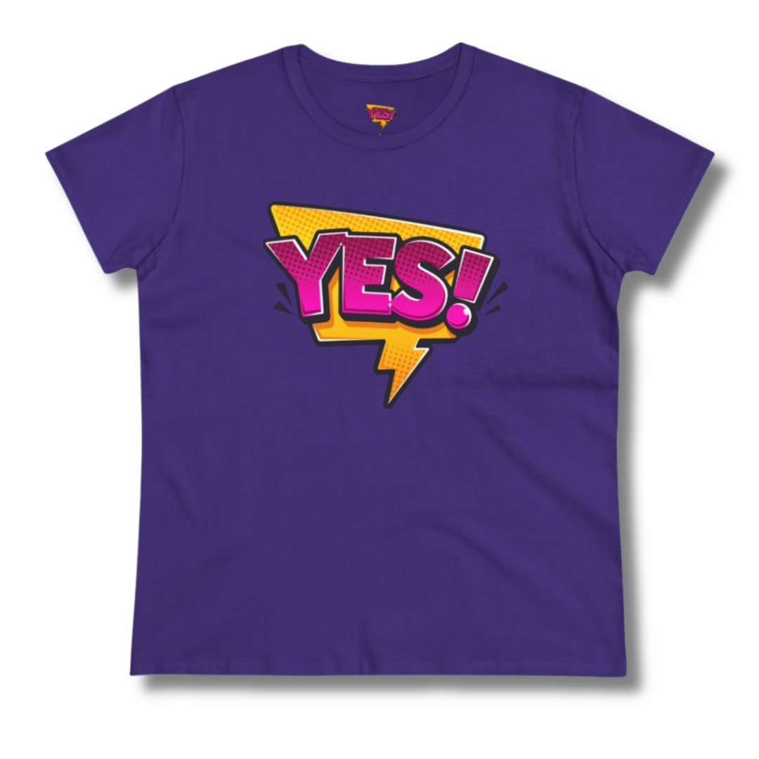 Vintage-Sealed The Hottest Rawest Sneakers & Apparel Clothing Store Around Online. YES Women’s Graphic Tee | Vintage-Inspired Cotton Streetwear T-Shirt [PURPLE] US Sizes [S-2XL].