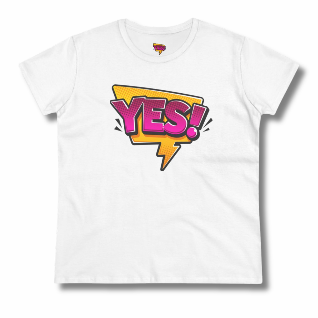 Vintage-Sealed The Hottest Rawest Sneakers & Apparel Clothing Store Around Online. YES Women’s Graphic Tee | Vintage-Inspired Cotton Streetwear T-Shirt [WHITE] US Sizes [S-2XL].