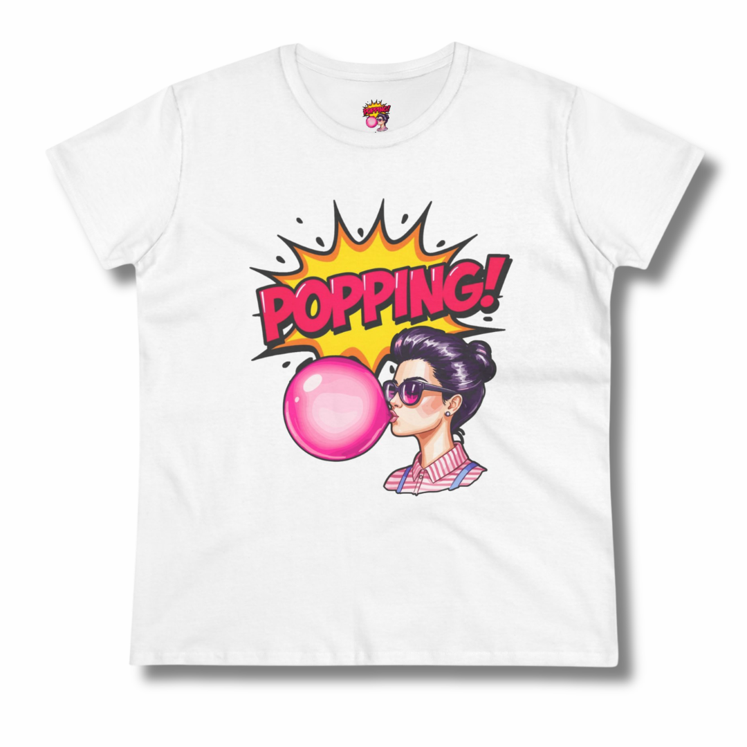 Vintage-Sealed The Hottest Rawest Sneakers & Apparel Clothing Store Around Online. Vintage-Sealed Women’s POPPING Graphic T-Shirt | Vintage-Inspired Cotton Tee [WHITE] US Sizes [S-2XL].